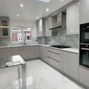 Silver - White Opera Splashback - Bespoke - CreoGlass®