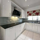 Silver - White Opera Splashback - Bespoke - CreoGlass®