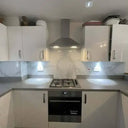 Silver - White Opera Splashback - Bespoke - CreoGlass®