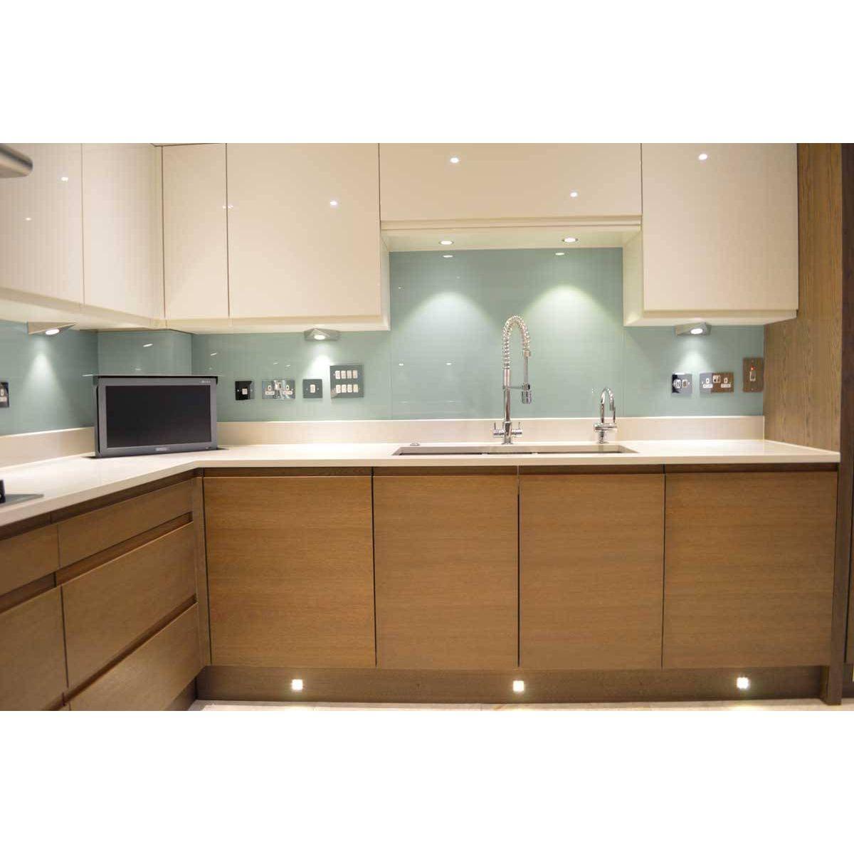 Soft Fauna 3 Colour Glass Splashback - Bespoke - CreoGlass®