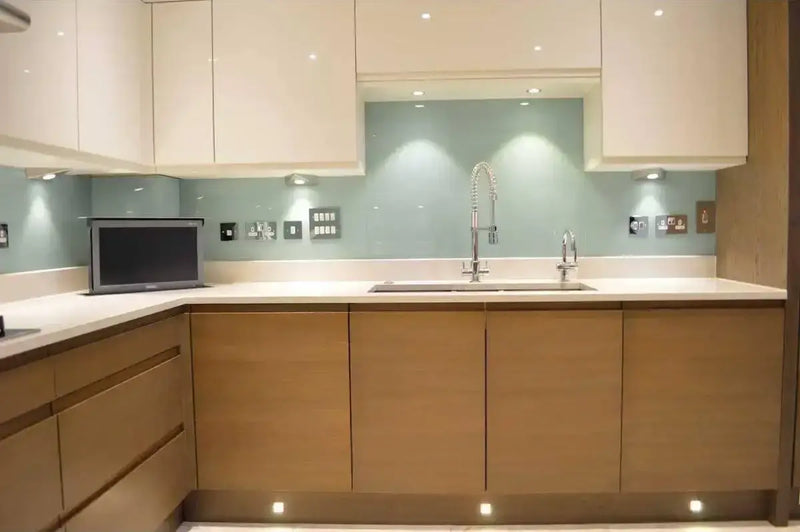Soft Fauna 3 Colour Glass Splashback - Bespoke - CreoGlass®