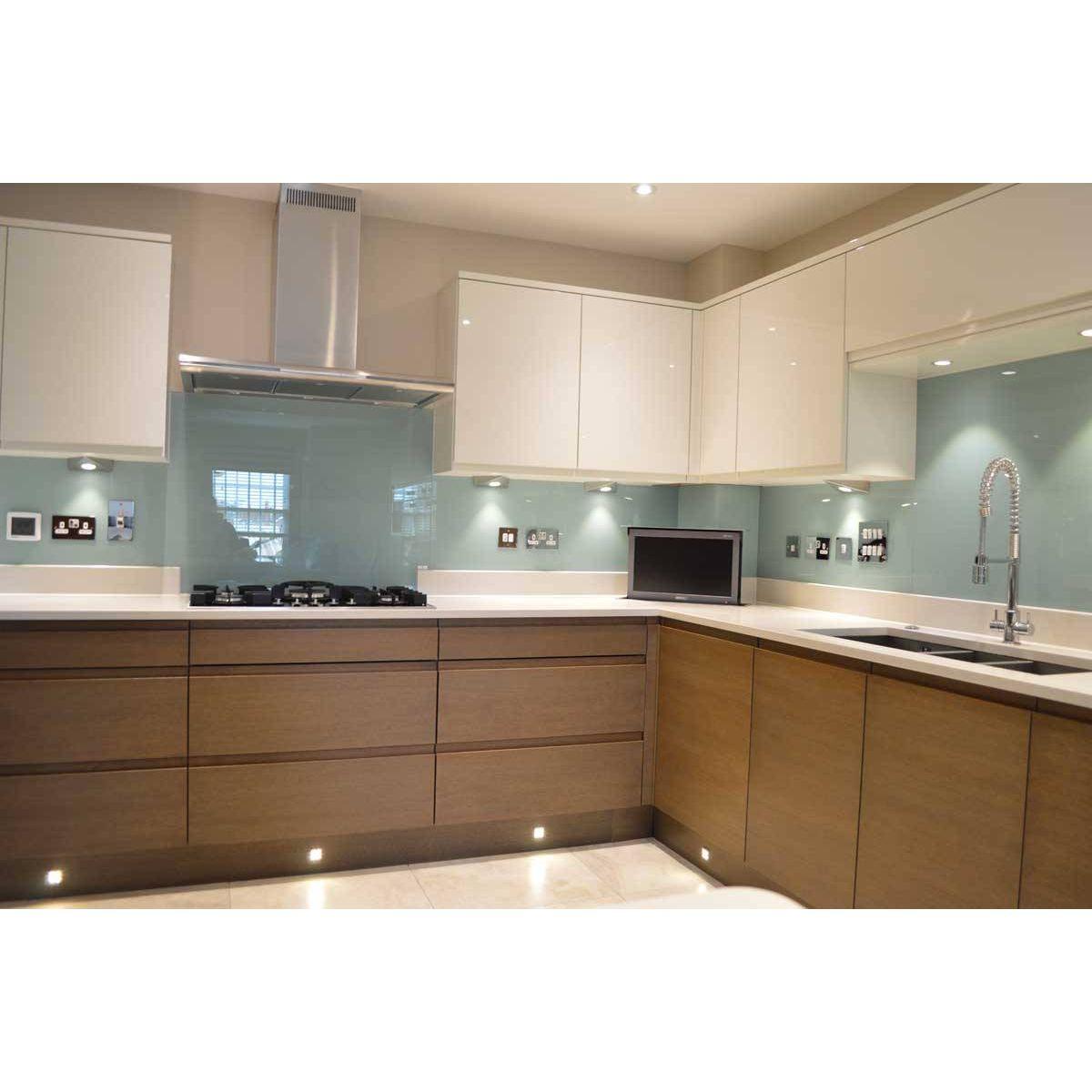 Soft Fauna 3 Colour Glass Splashback - Bespoke - CreoGlass®