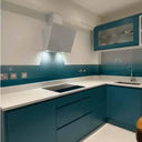 Teal to White- Gradient - Splashback - Bespoke - CreoGlass®