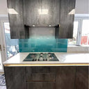Teal to White- Gradient - Splashback - Bespoke - CreoGlass®