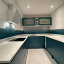 Teal to White- Gradient - Splashback - Bespoke - CreoGlass®