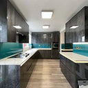 Teal to White- Gradient - Splashback - Bespoke - CreoGlass®