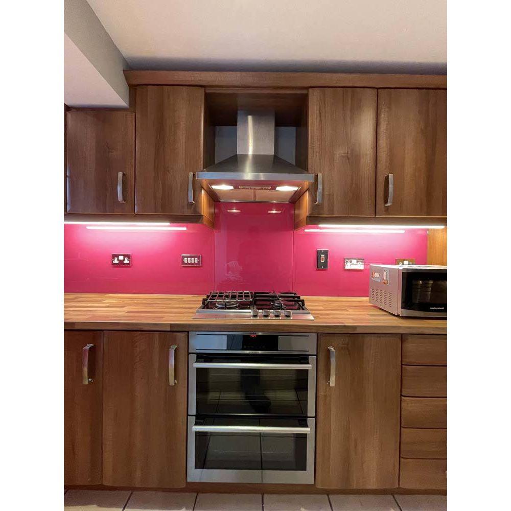 Telemagenta Colour Glass Splashback - Bespoke - CreoGlass®