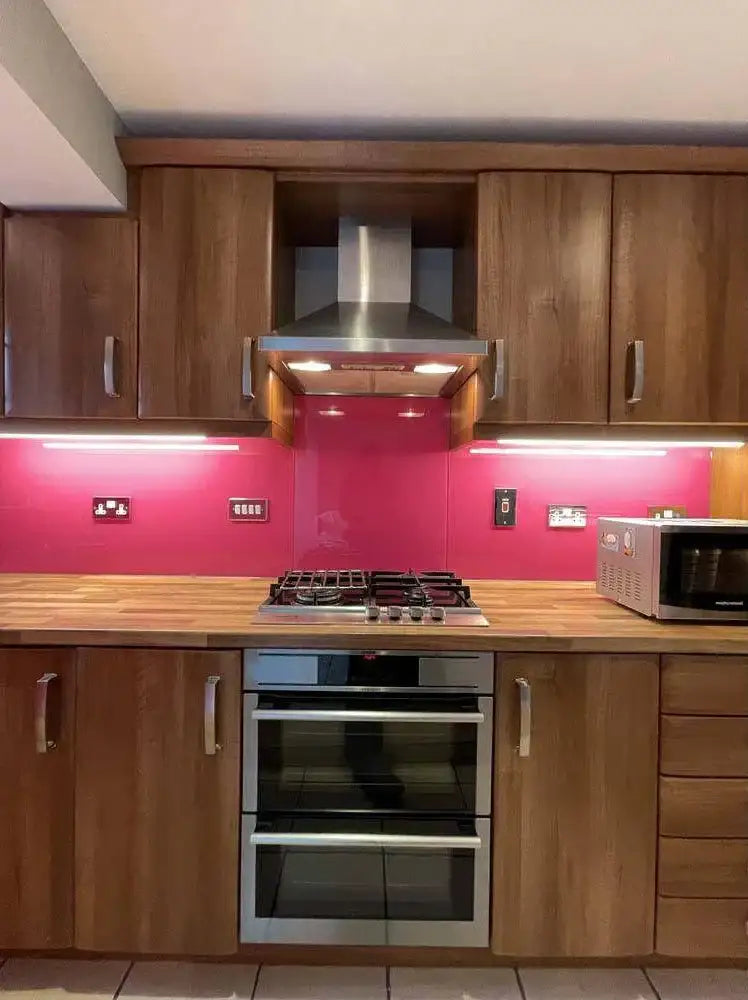 Telemagenta Colour Glass Splashback - Bespoke