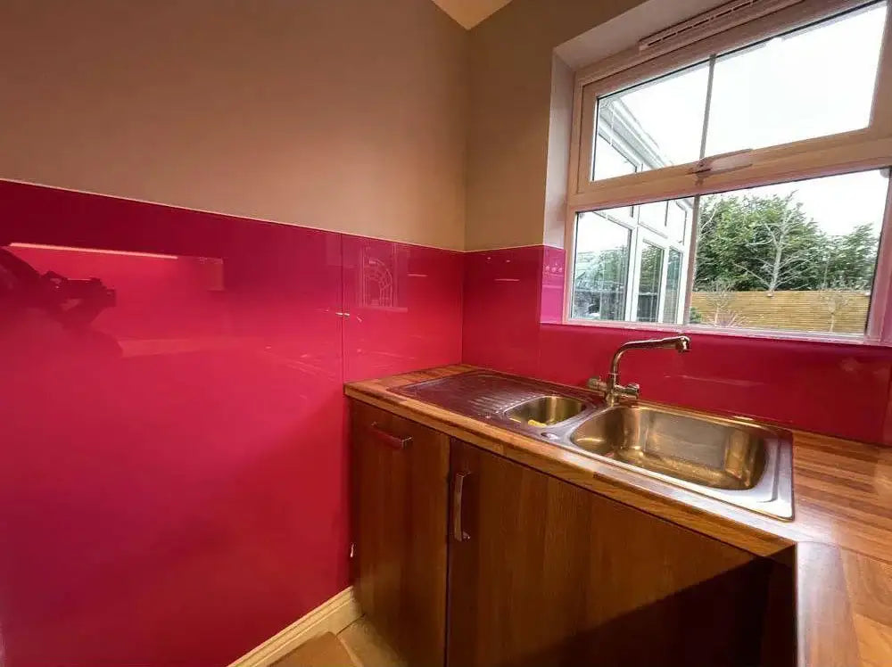 Telemagenta Colour Glass Splashback - Bespoke