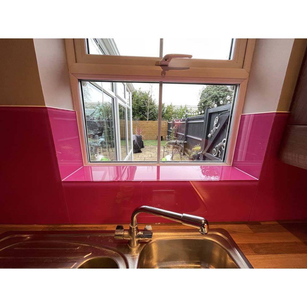 Telemagenta Colour Glass Splashback - Bespoke - CreoGlass®