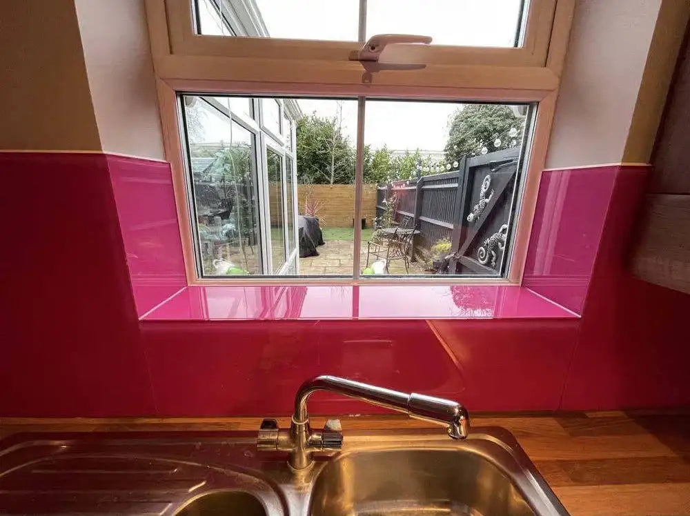 Telemagenta Colour Glass Splashback - Bespoke