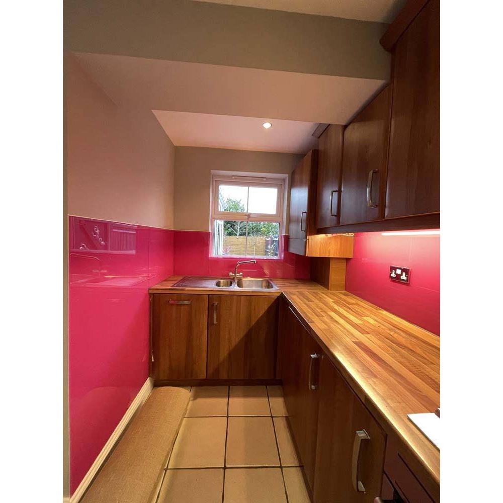 Telemagenta Colour Glass Splashback - Bespoke - CreoGlass®