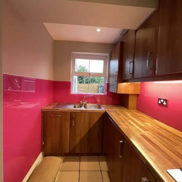 Telemagenta Colour Glass Splashback - Bespoke - CreoGlass®