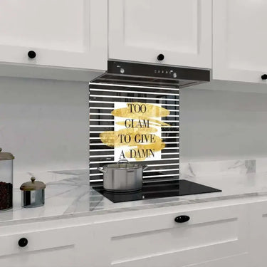 Too Glam to Give a Damn Printed Glass Splashback - DIY - CreoGlass®