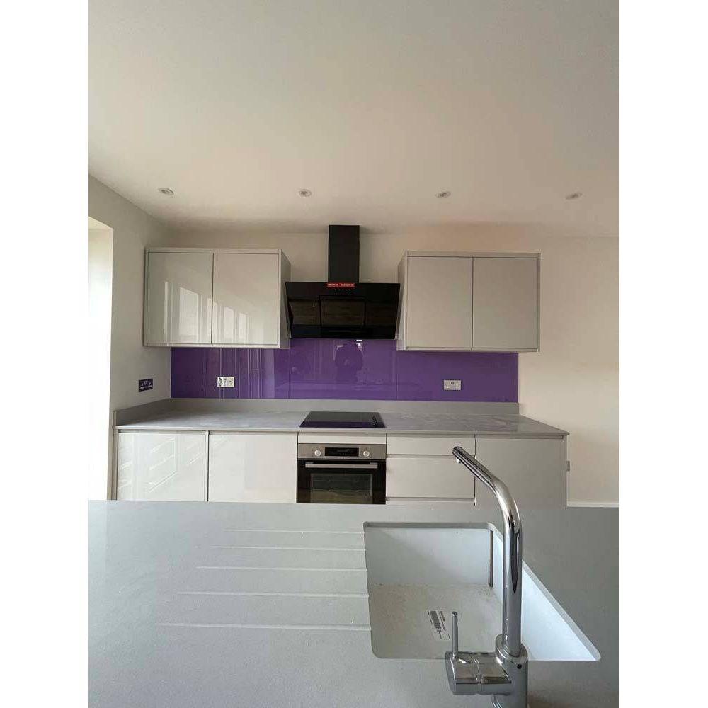 Violet Colour Glass Splashback - Bespoke - CreoGlass®