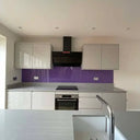 Matt Violet Colour Glass Splashback - Bespoke - CreoGlass®