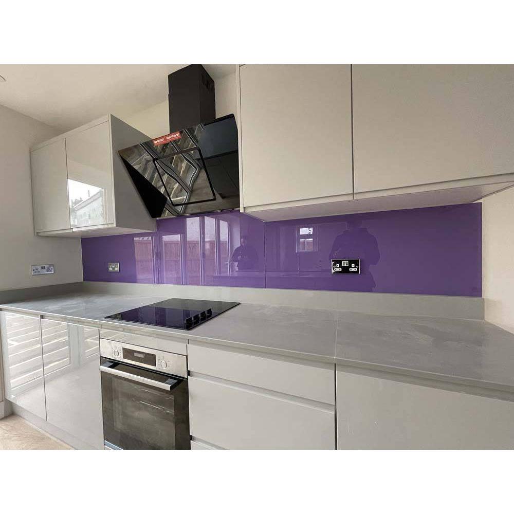 Violet Colour Glass Splashback - Bespoke - CreoGlass®