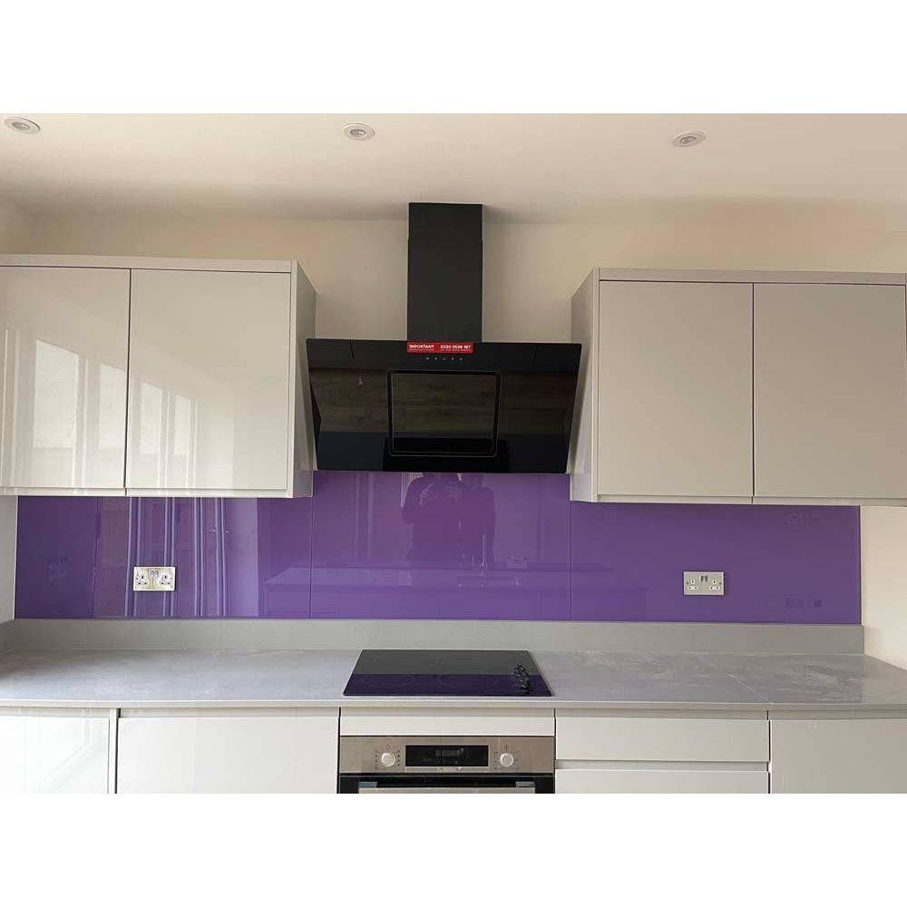 Violet Colour Glass Splashback - Bespoke - CreoGlass®