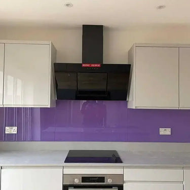 Matt Violet Colour Glass Splashback - Bespoke - CreoGlass®