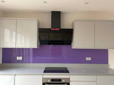 Matt Violet Colour Glass Splashback - Bespoke - CreoGlass®
