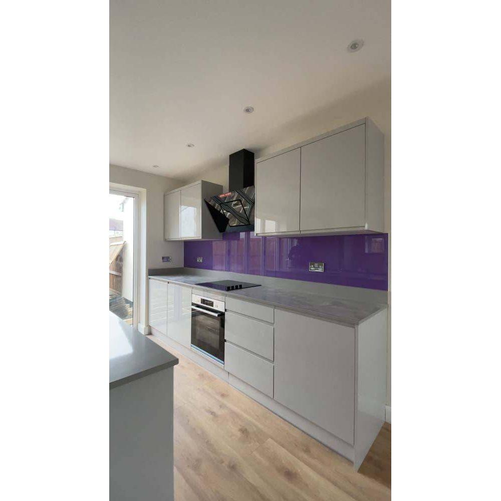 Violet Colour Glass Splashback - Bespoke - CreoGlass®