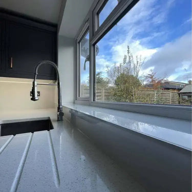 Matt White Colour Glass Splashback - Bespoke - CreoGlass®