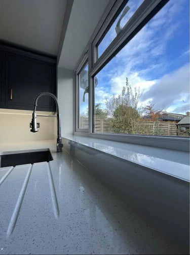 Matt White Colour Glass Splashback - Bespoke - CreoGlass®