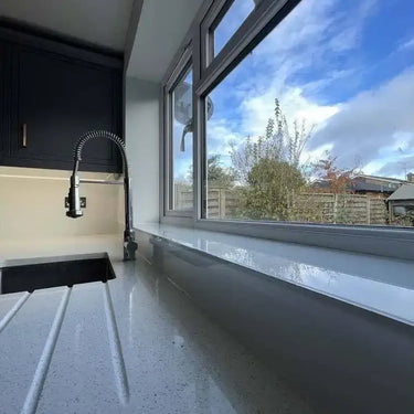 White Colour Glass Splashback - Bespoke - CreoGlass®