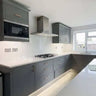 White Colour Glass Splashback - Bespoke - CreoGlass®