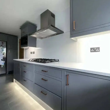 Matt White Colour Glass Splashback - Bespoke - CreoGlass®
