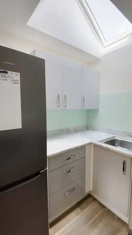 White Green Colour Glass Splashback - Bespoke