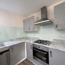 Matt White Green Colour Glass Splashback - Bespoke - CreoGlass®