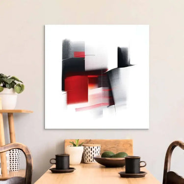 Abstract Black and Red Glass Wall Art - DIY - CreoGlass®