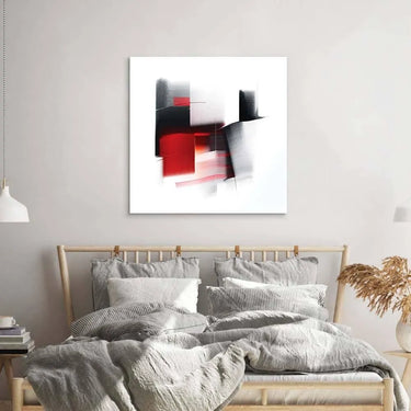 Abstract Black and Red Glass Wall Art - DIY - CreoGlass®
