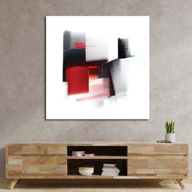 Abstract Black and Red Glass Wall Art - DIY - CreoGlass®