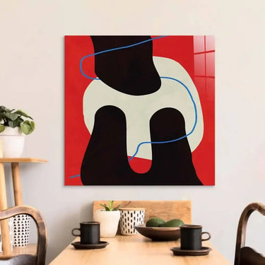 Abstract Blue Thread Glass Wall Art - DIY - CreoGlass®