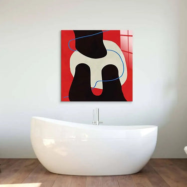 Abstract Blue Thread Glass Wall Art - DIY - CreoGlass®