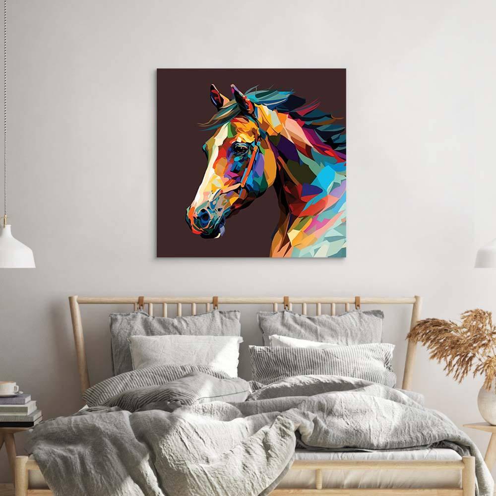 Abstract Geometric Horse Glass Wall Art - DIY - CreoGlass®