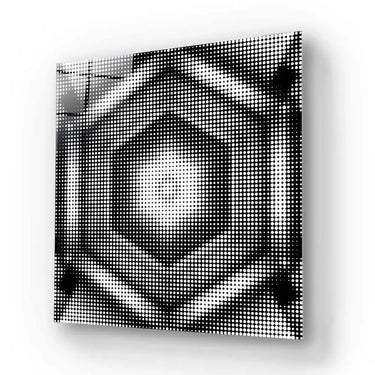 Abstract Halftone Hexagon Glass Wall Art - DIY - CreoGlass®