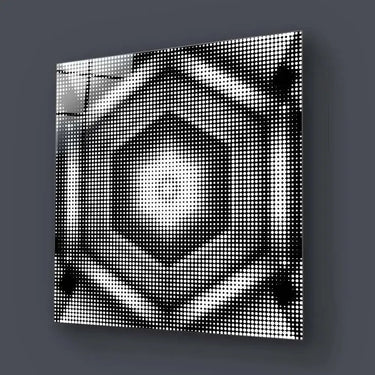 Abstract Halftone Hexagon Glass Wall Art - DIY - CreoGlass®