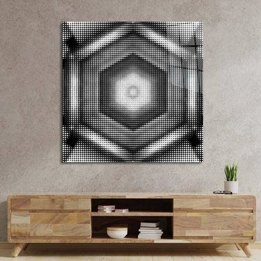 Abstract Halftone Hexagon Glass Wall Art - DIY - CreoGlass®