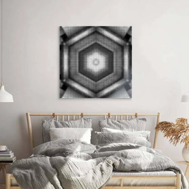 Abstract Halftone Hexagon Glass Wall Art - DIY - CreoGlass®