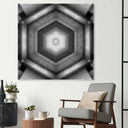Abstract Halftone Hexagon Glass Wall Art - DIY - CreoGlass®