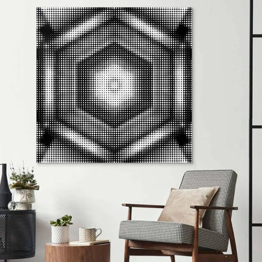Abstract Halftone Hexagon Glass Wall Art - DIY - CreoGlass®