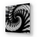 Abstract Halftone Shell Spiral Glass Wall Art - DIY - CreoGlass®