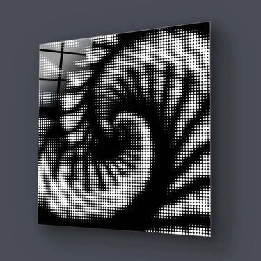 Abstract Halftone Shell Spiral Glass Wall Art - DIY - CreoGlass®
