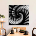Abstract Halftone Shell Spiral Glass Wall Art - DIY - CreoGlass®