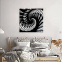 Abstract Halftone Shell Spiral Glass Wall Art - DIY - CreoGlass®