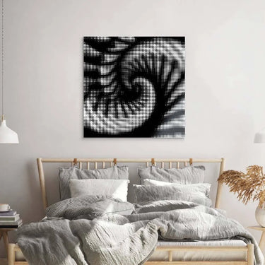 Abstract Halftone Shell Spiral Glass Wall Art - DIY - CreoGlass®
