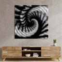 Abstract Halftone Shell Spiral Glass Wall Art - DIY - CreoGlass®